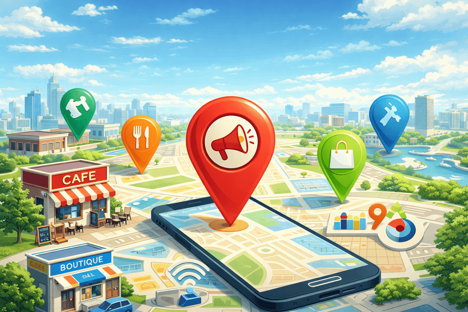 GPS-based local advertising for small businesses using WilDi Maps