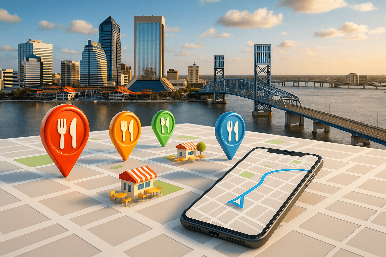 Jacksonville restaurant with geo-targeted advertising increasing foot traffic